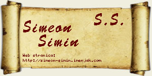 Simeon Simin vizit kartica